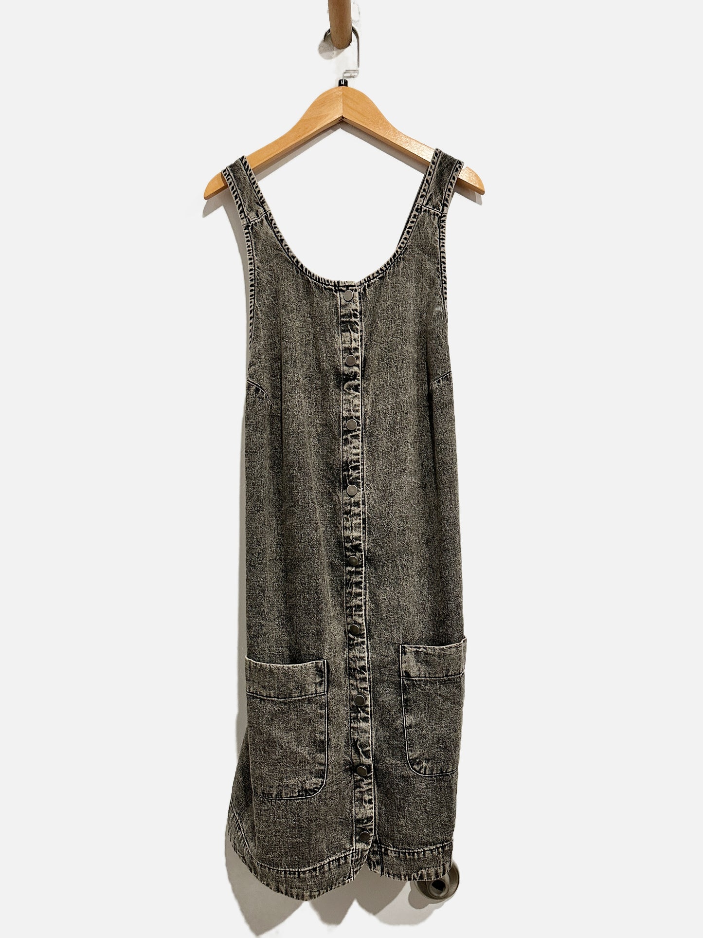 Free People Wilderado Denim Mini Dress in On Mute - Medium