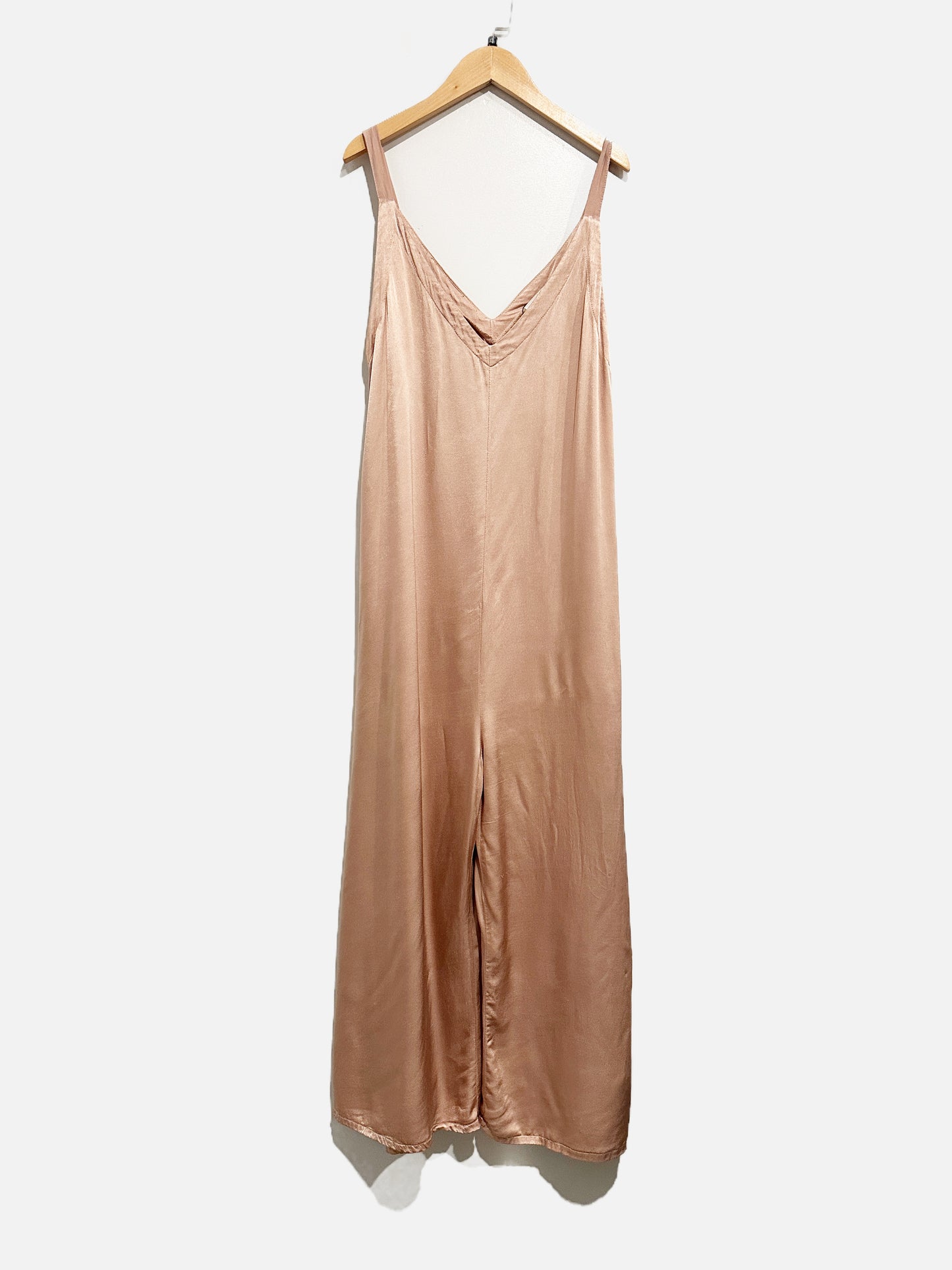 LA CA USA Pink Satin Jumpsuit - XS