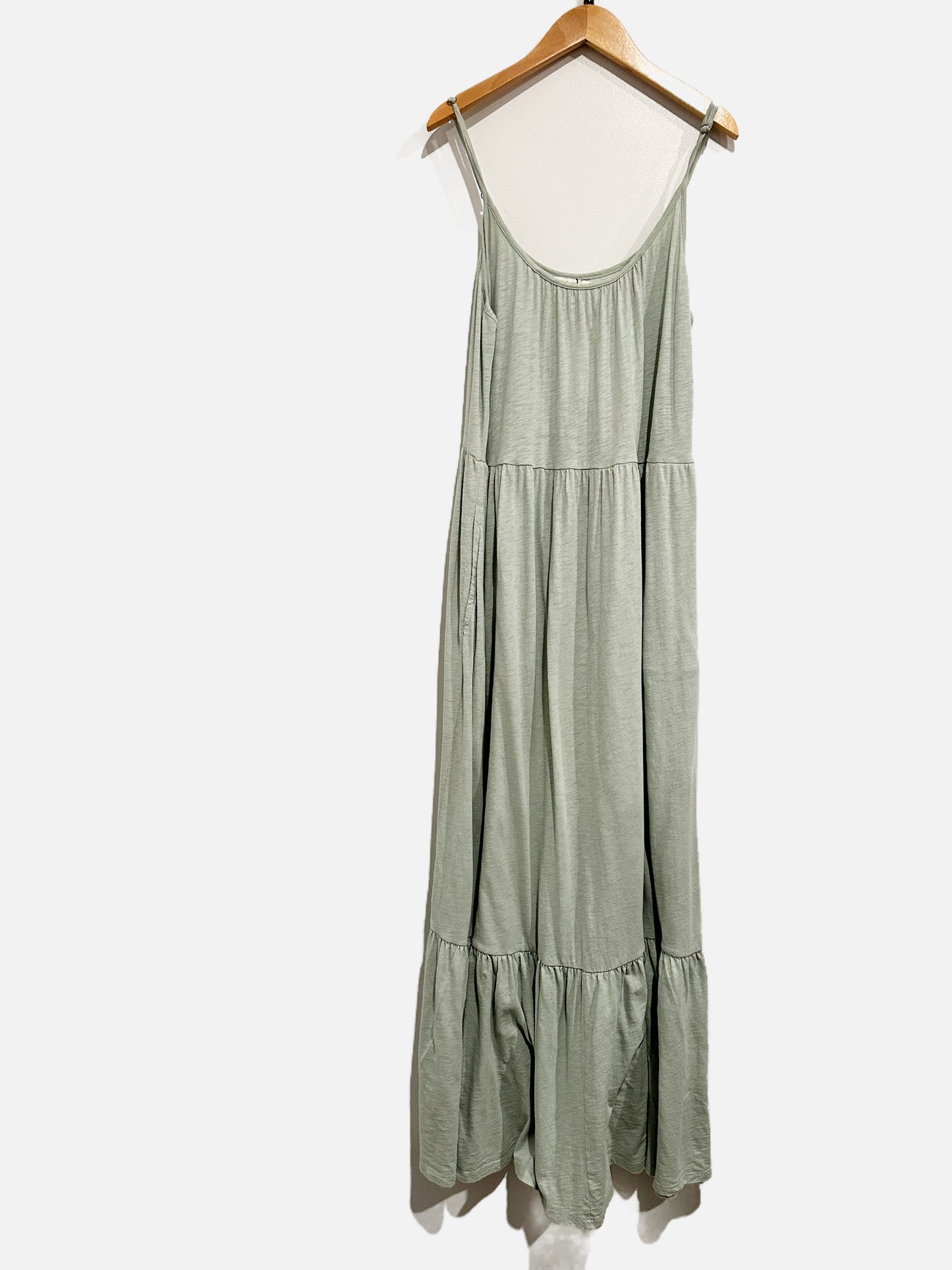 Z Supply Green Midi Ruffle Dress - Small