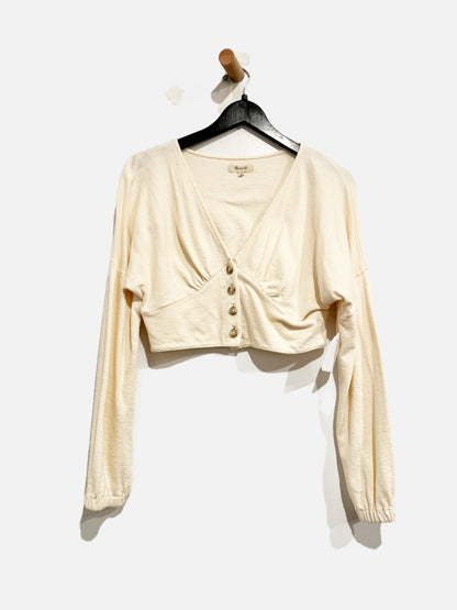 Madewell Cream Button Front Top - Small