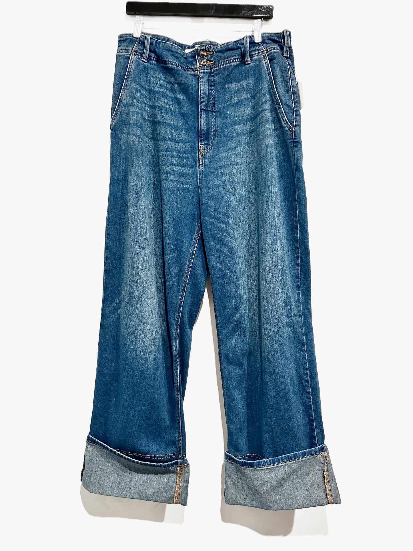 Anthropologie Pilcro Cuffed Wide Leg Jeans - 34T