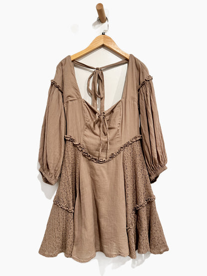 Free People Free-est Juniper Mini Dress in Dusted Cocoa - XS