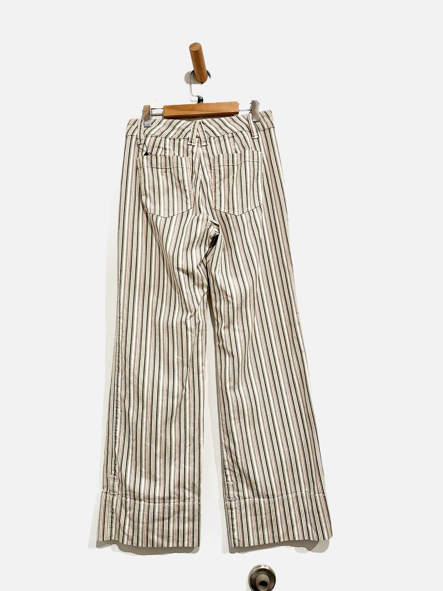 Cabi Gray Stripe Wide Leg Pants - 0