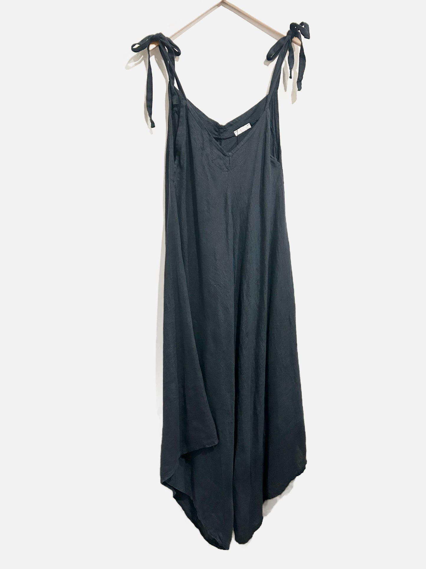 Made in Italy Blue Linen Jumpsuit - 0S