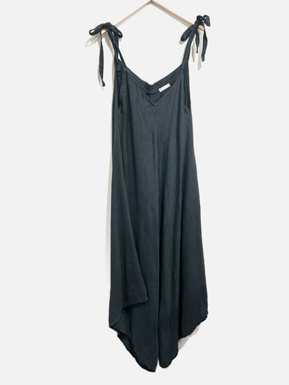 Made in Italy Blue Linen Jumpsuit - 0S