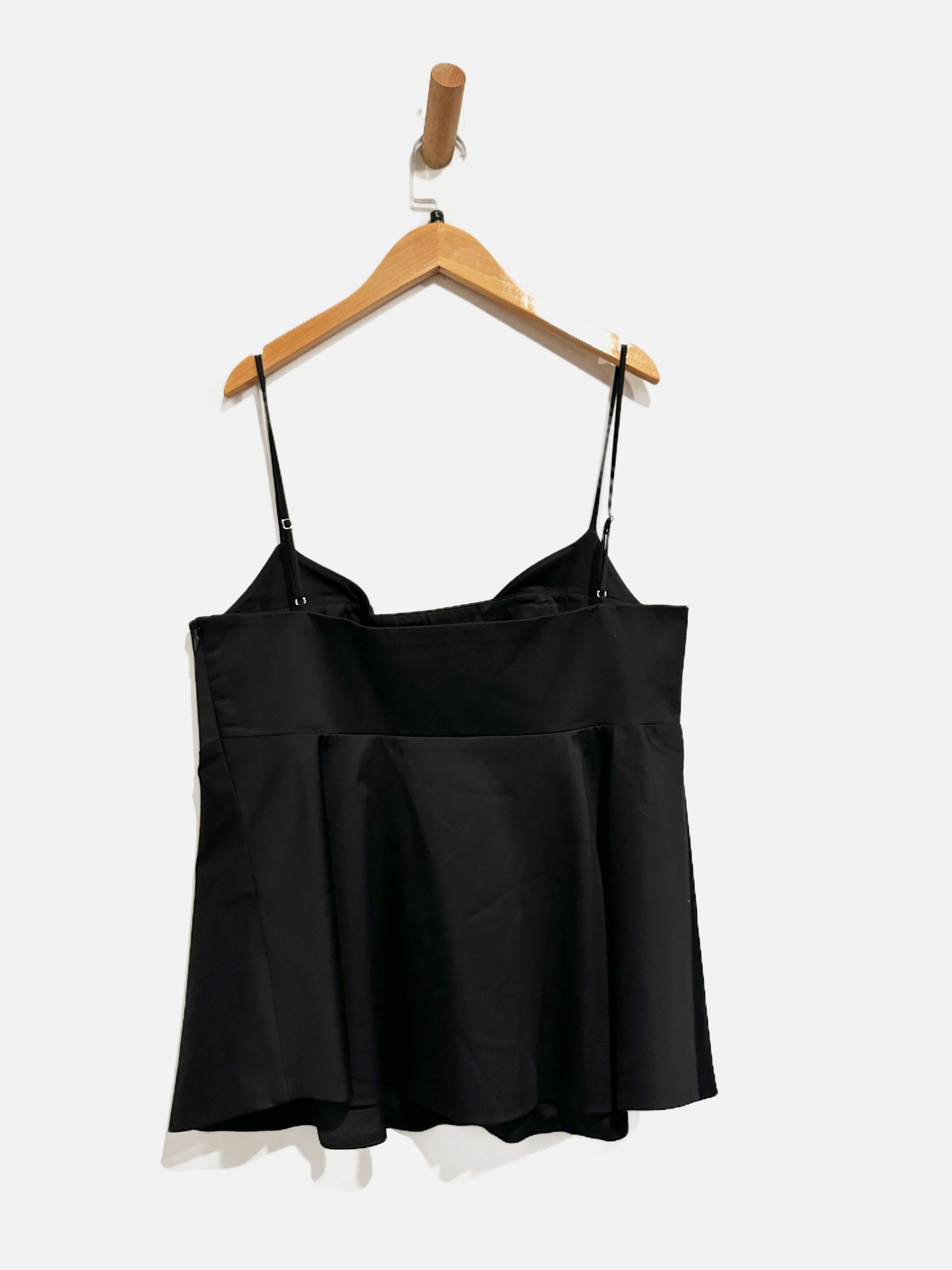 Zara Black Pleated Tank - Large