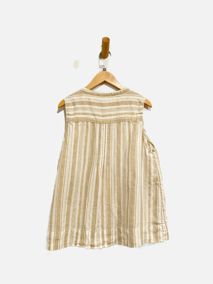Faherty Cream Stripe Tank Top - Medium