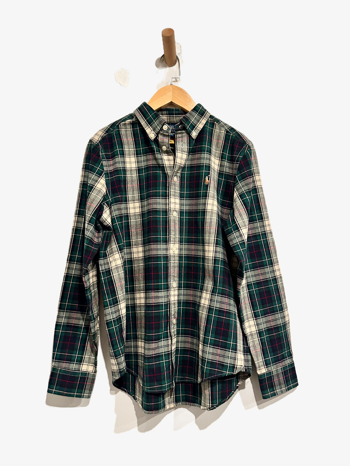 Ralph Lauren Boy’s Green Plaid Button Down - 14/16