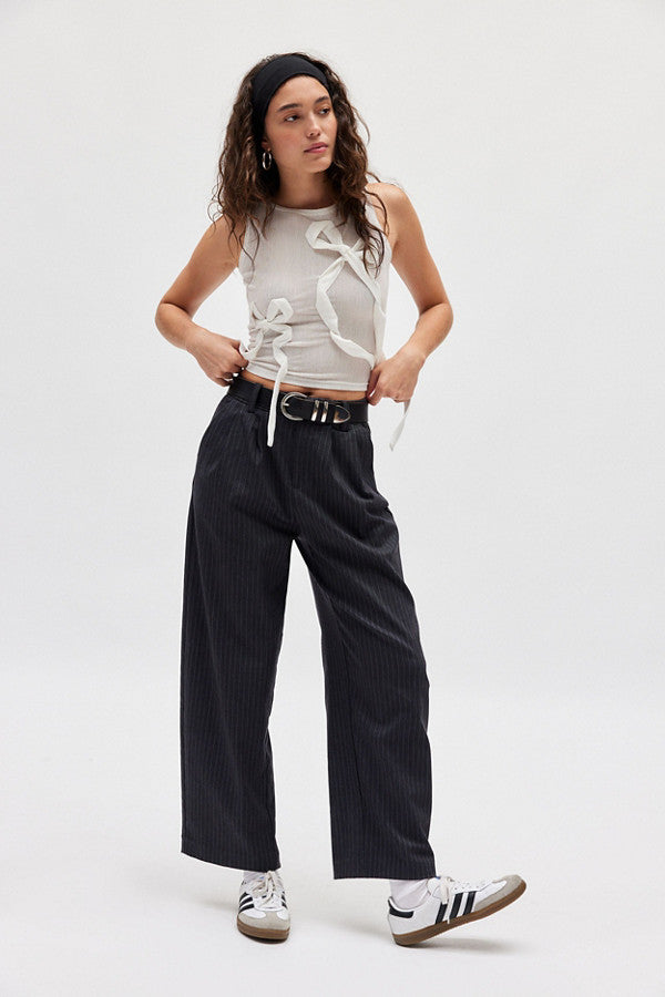 UO BDG Kristin Menswear Pants in Dark Grey - Small