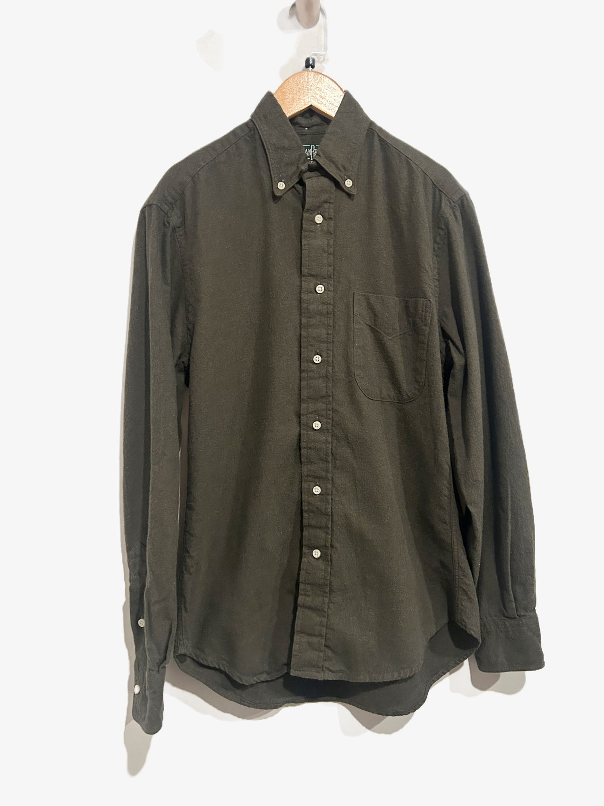 Gitman Bros Olive Classic Flannel - Small