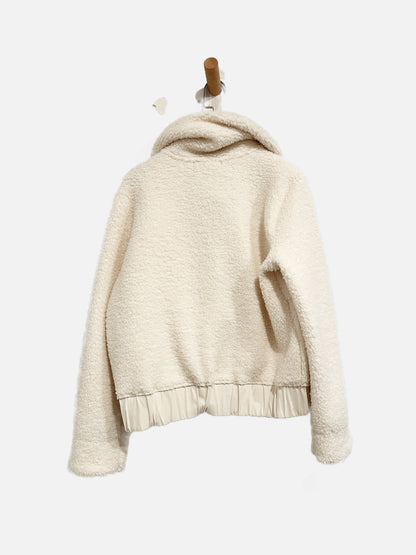 Banana Republic Cream Shearling Bomber Jacket - XS