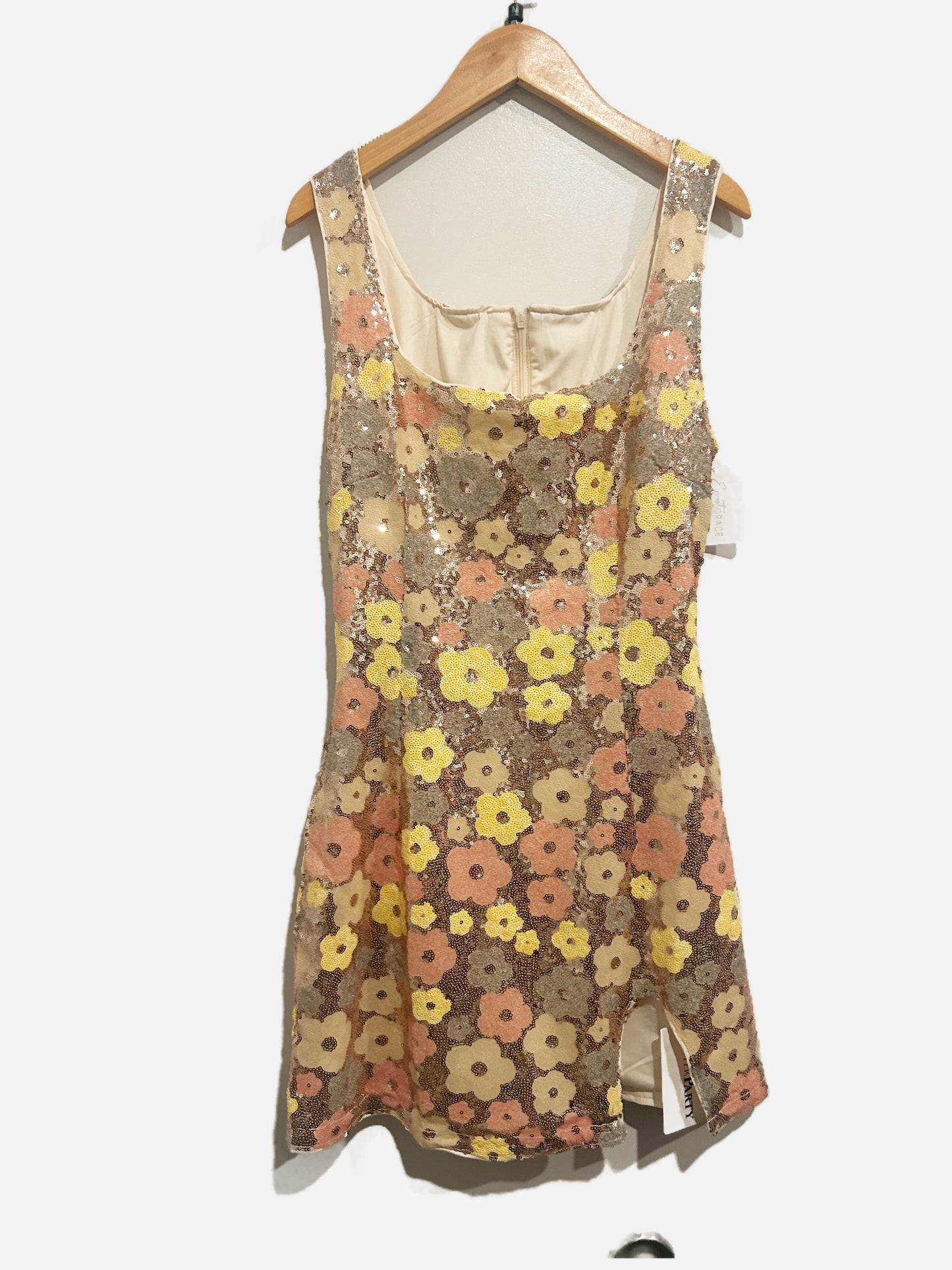 Sister Party Floral Sequin Mini Dress - Medium