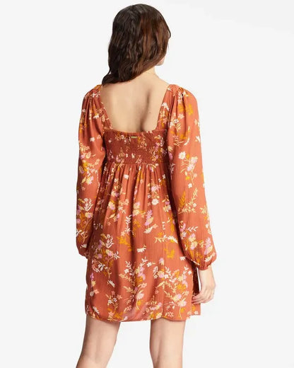 Billabong Crush On You Dress in Sweet Chocolate - Small