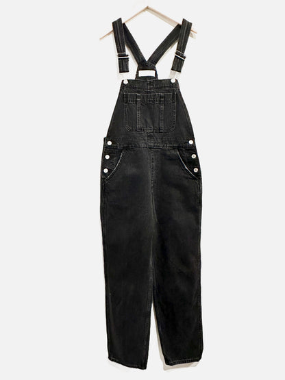 Abercrombie & Fitch Black Denim Overalls - Small