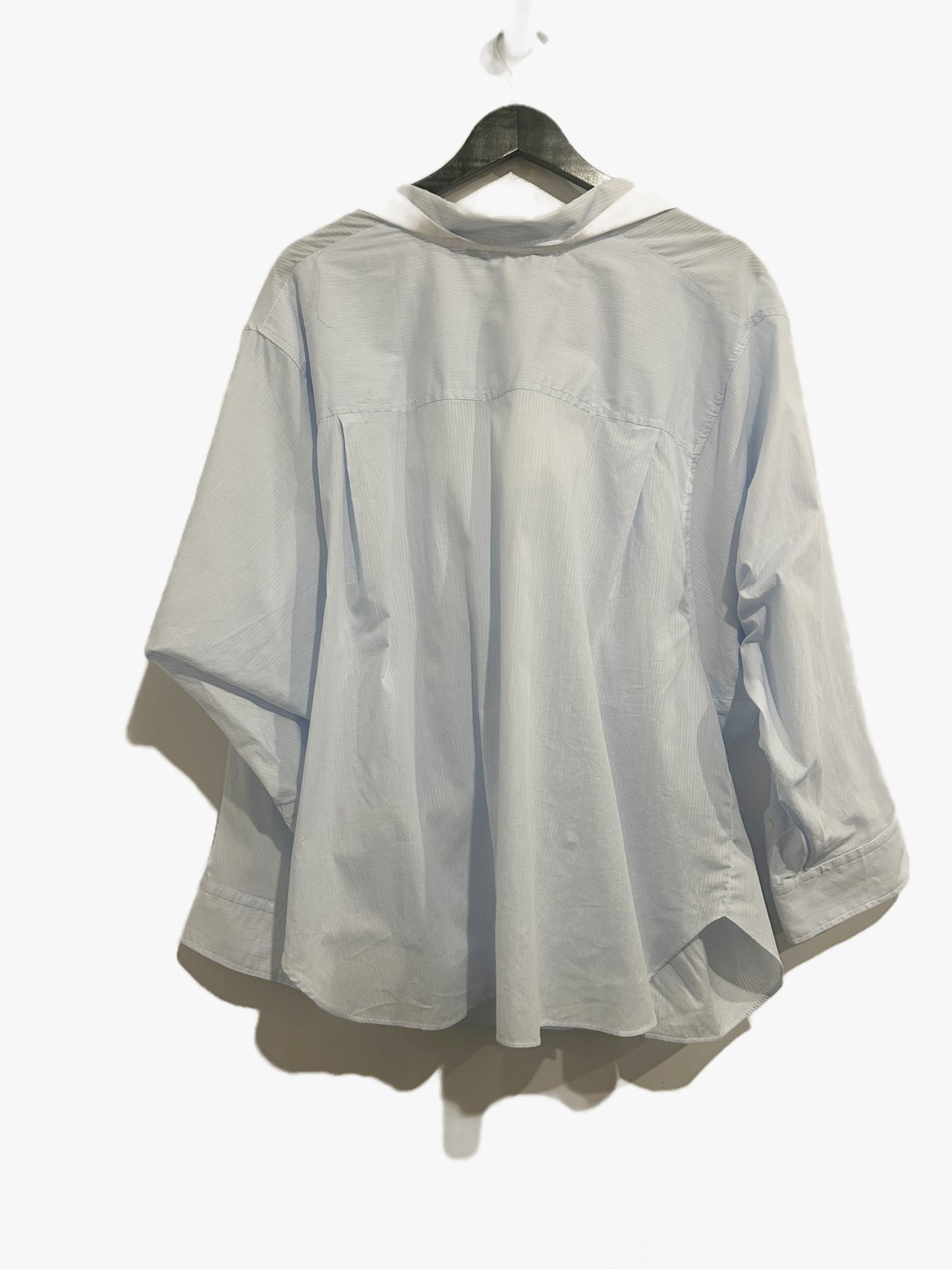 Zara NWT Oversize Striped Batwing Sleeve Shirt in Blue/White - Small