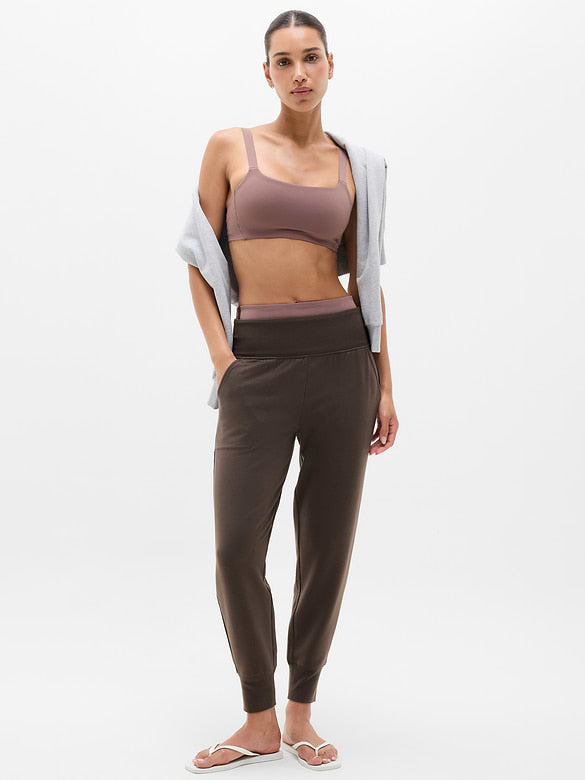 Athleta Coaster Luxe High Rise Jogger in Truffle - Small