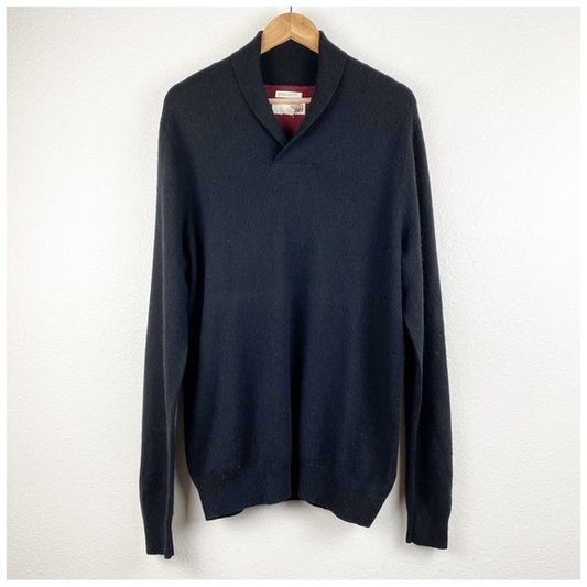 1901 Black Wool Cashmere Blend Sweater Size Large