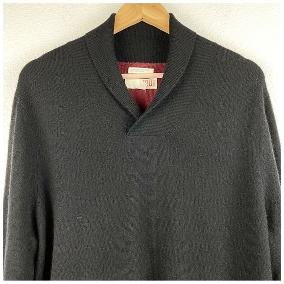 1901 Black Wool Cashmere Blend Sweater Size Large