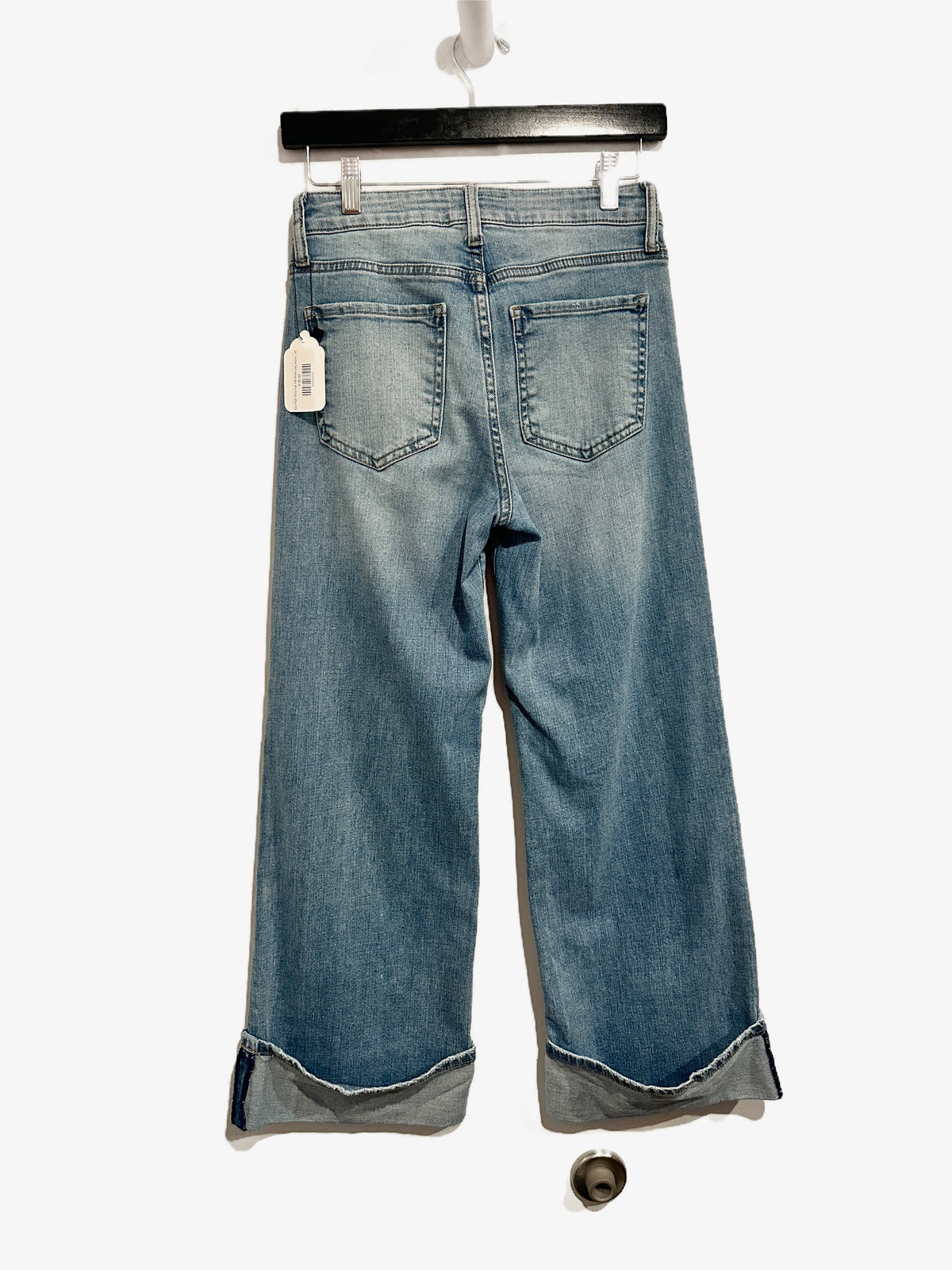 Kut Meg Fab-Ab High Rise Wide Leg Roll Up Jeans - 00