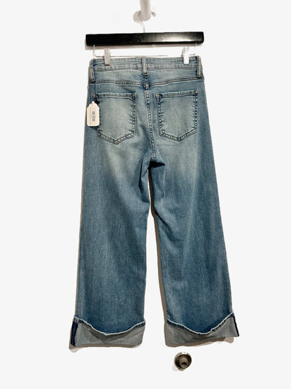 Kut Meg Fab-Ab High Rise Wide Leg Roll Up Jeans - 00