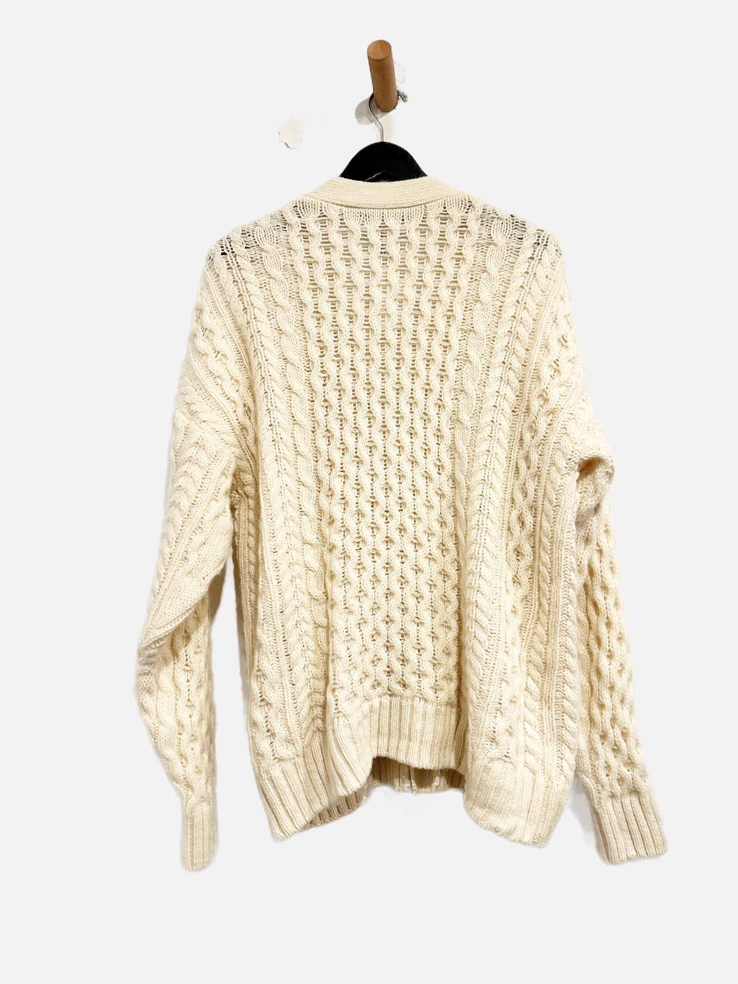 Brandy Melville Cream Wool Cableknit Cardigan