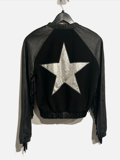 Chaos Black Star Fringe Jacket - Small