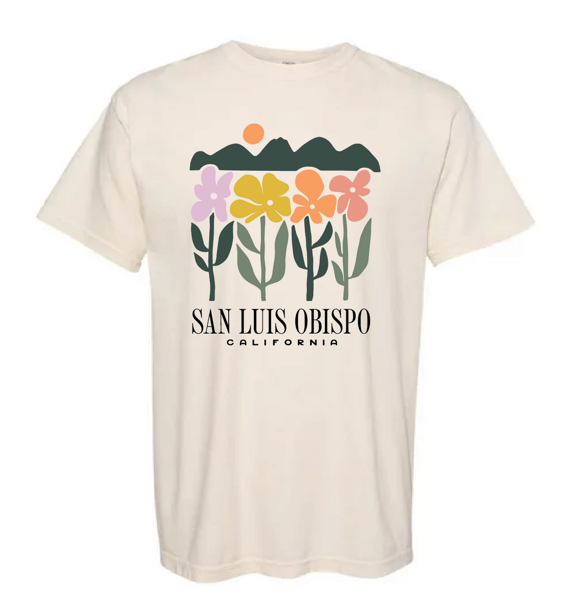 Comfort Colors SLO Flower Tee - Large