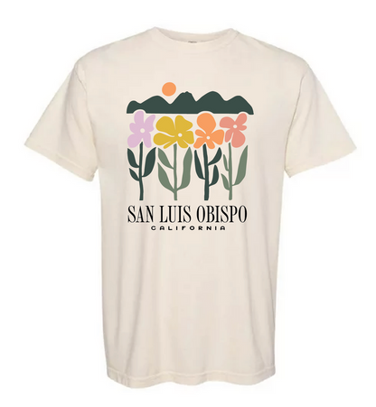 Comfort Colors SLO Flower Tee - Large
