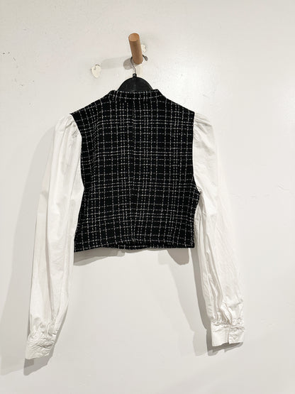 Zara Black and White Blouse - Medium
