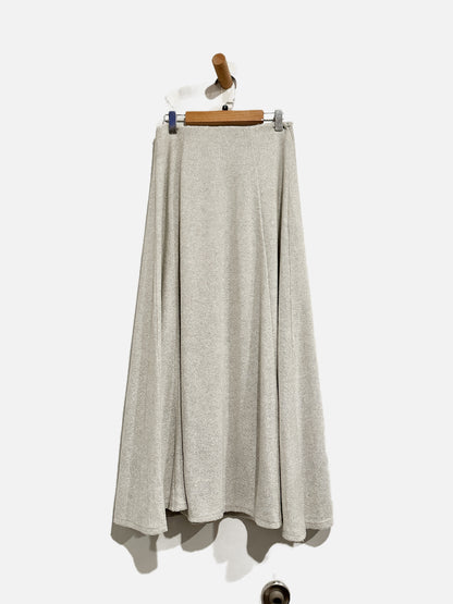 Zara Silver Knit Midi Skirt - Small