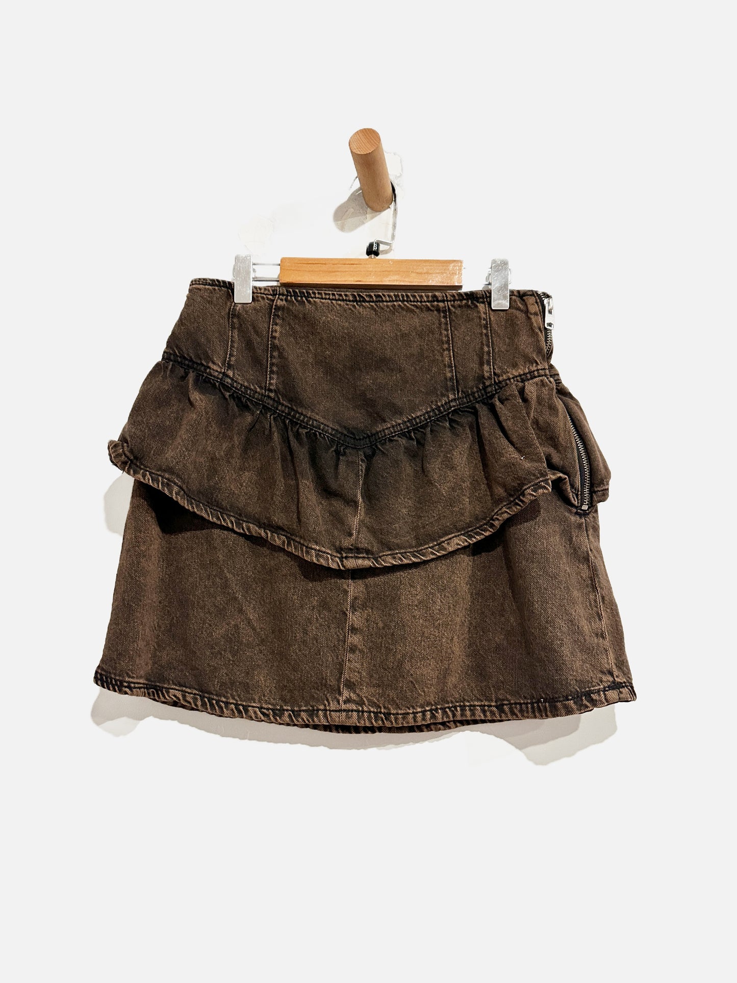 All Saints Andy Denim Skirt in Acid Brown - 2