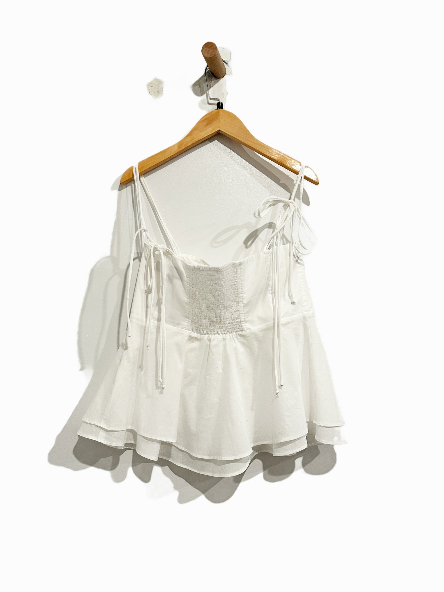 NWT Zara White Bustier Top - Large