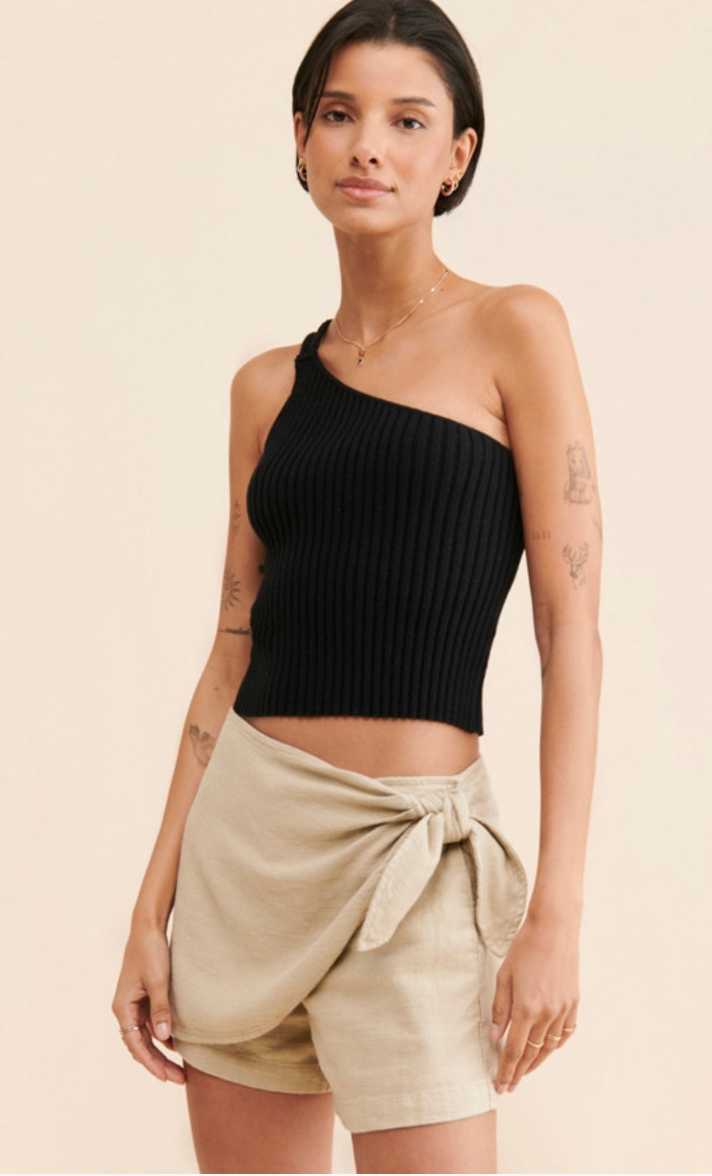 Anthropologie Tan Linen Skort - 2