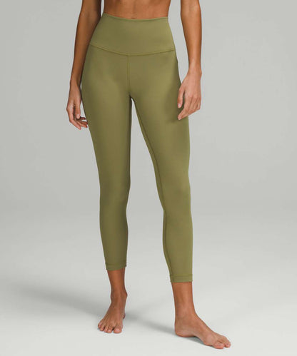 Lululemon Wunder Under High-Rise Tight 25” *Ribbed Fabric in Bronze Green - 2
