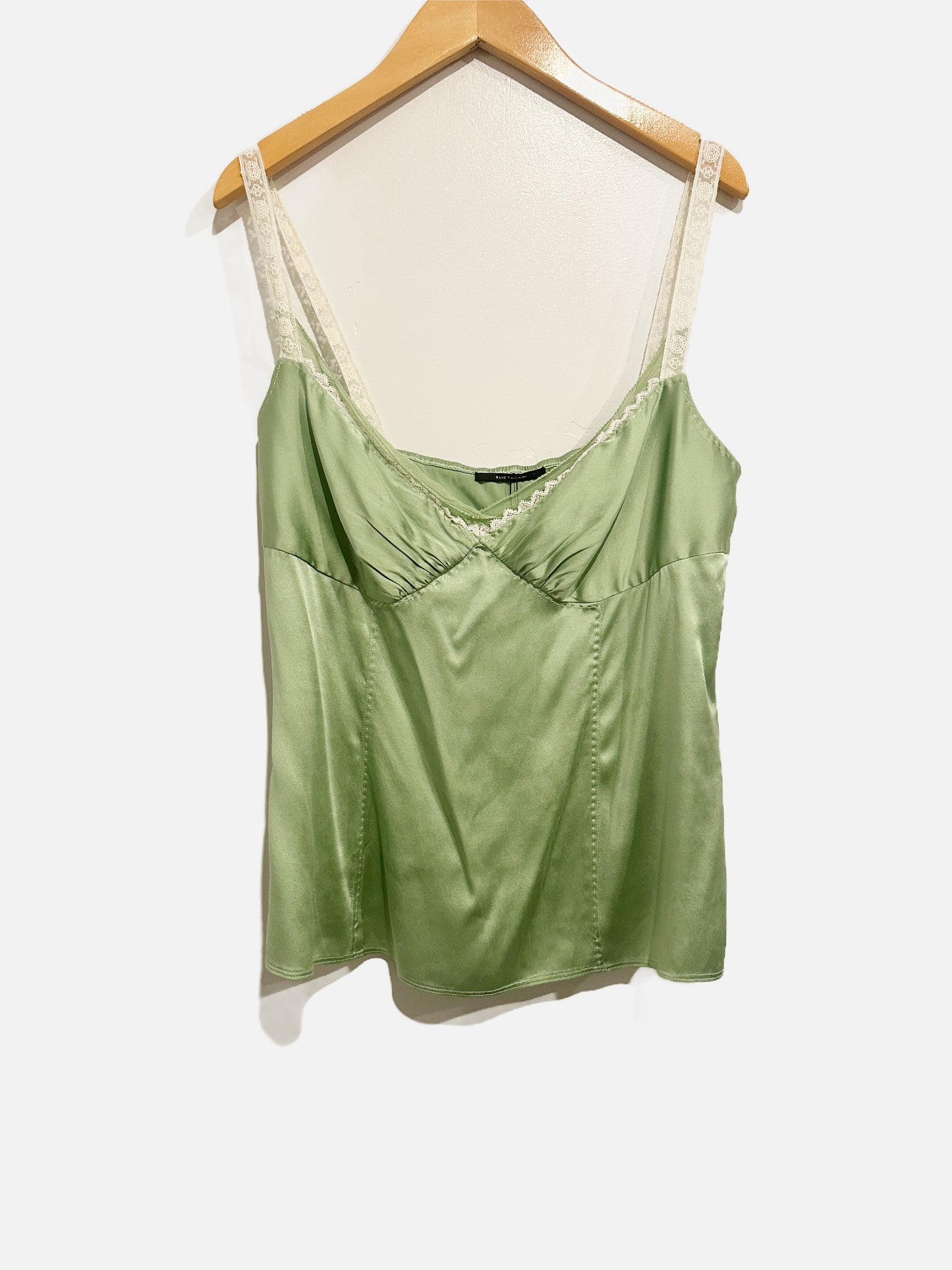Elie Tahari Y2K Green Silk Camisole - Small