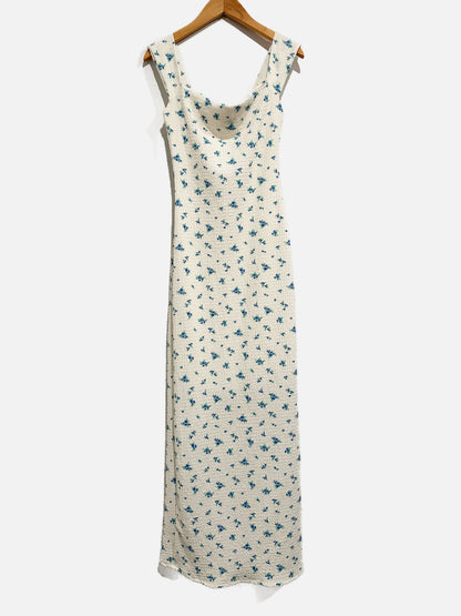 See You Monday White Floral Midi Dress - XS