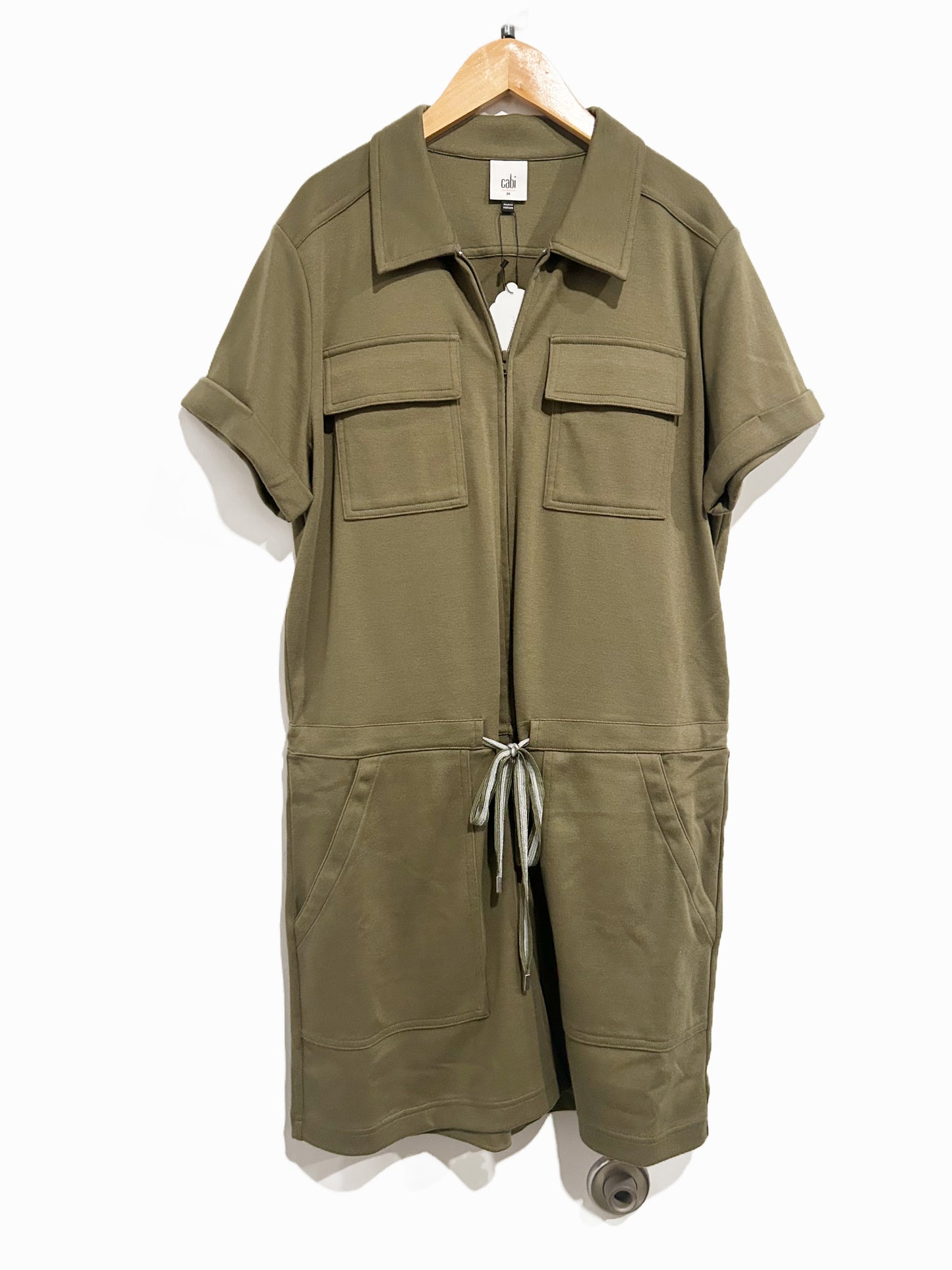 Cabi Squad Romper in Olive Green - Medium