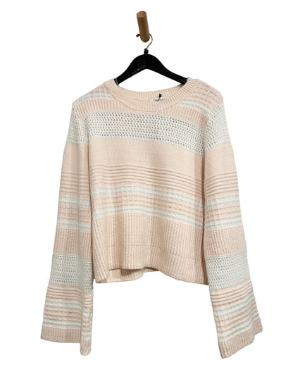 Francesca’s NWT June Crewneck Striped Sweater in Pink - XL