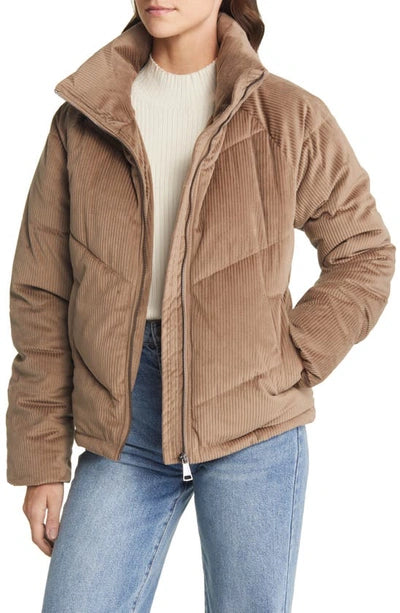 Vero Moda Brown Corduroy Puff Jacket - Medium