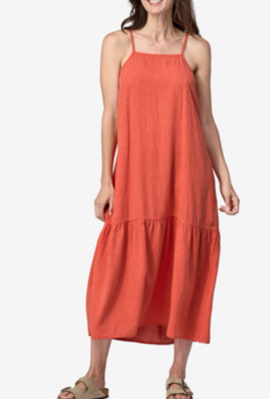 Patagonia Orange Hemp Dress - Medium