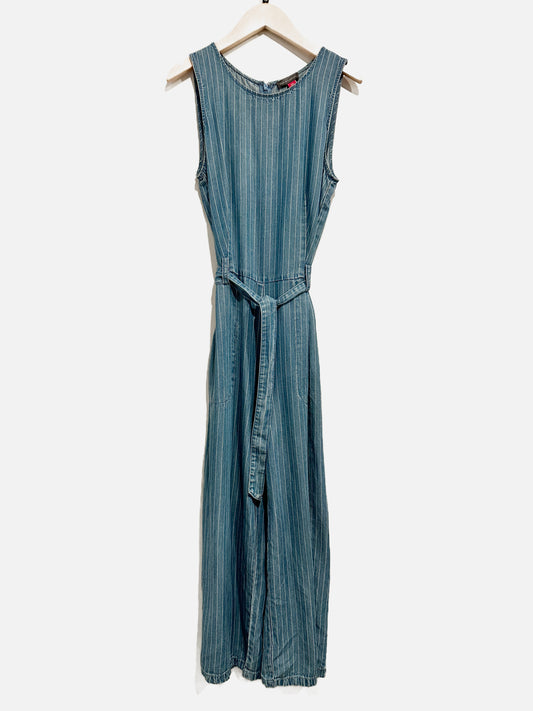 Vince Camuto Chambray Stripe Jumpsuit - XXS