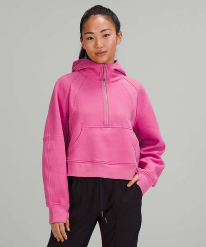 Lululemon Scuba Oversized Half-Zip Hoodie in Pink Blossom - XS/S
