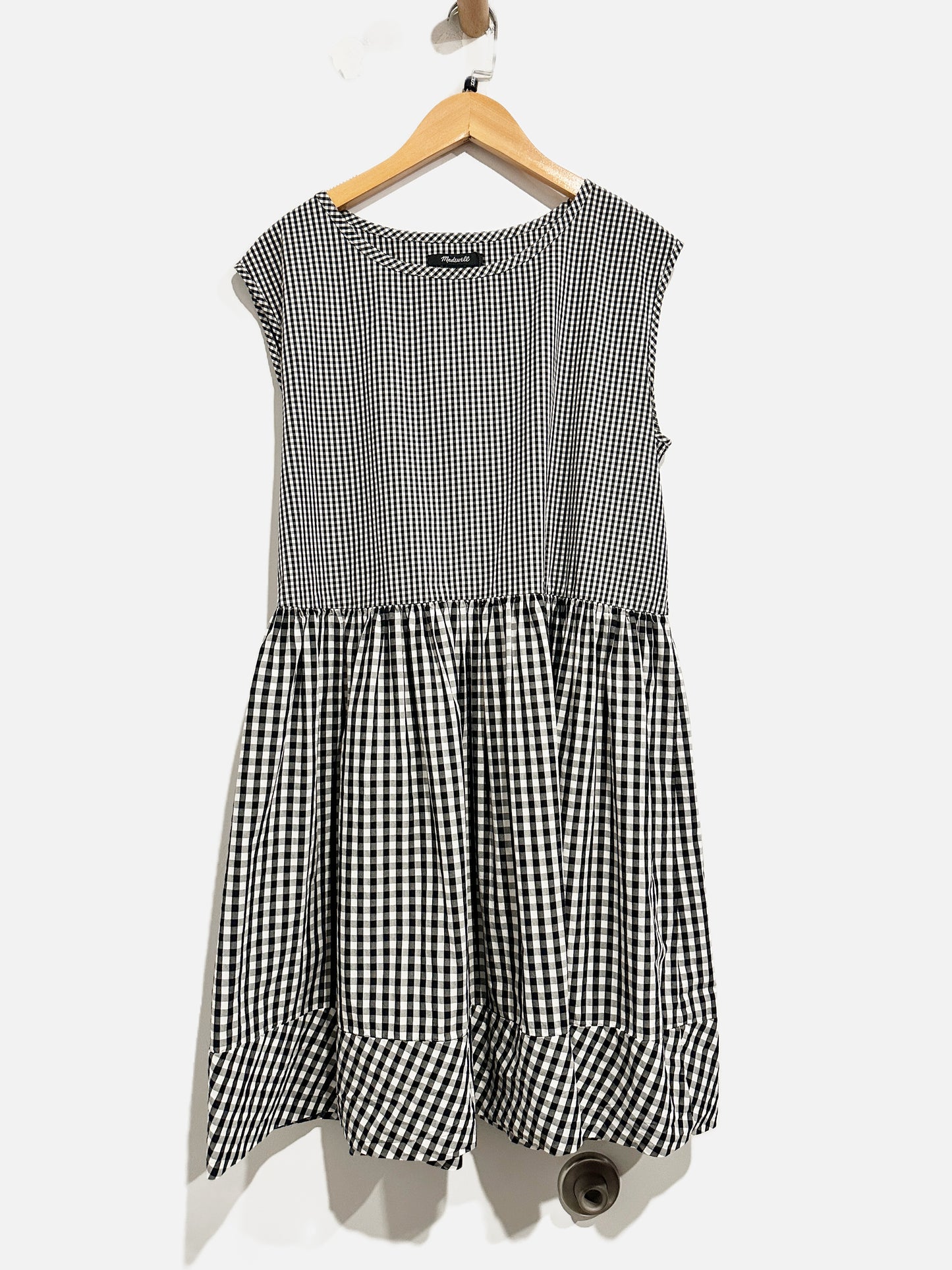 Madewell Black Gingham Dress - Small