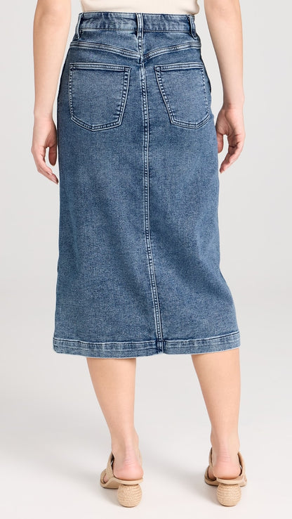 Faherty Stretch Terry Midi Skirt - 4