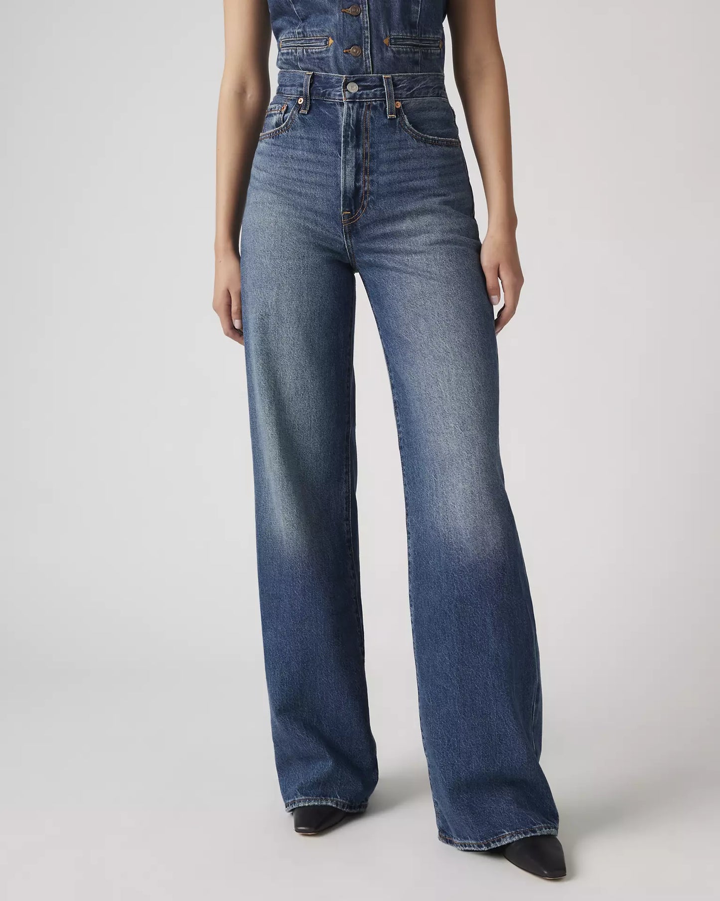 Levi's Ribcage Wide Leg Jeans in Polar Perimeter - 30
