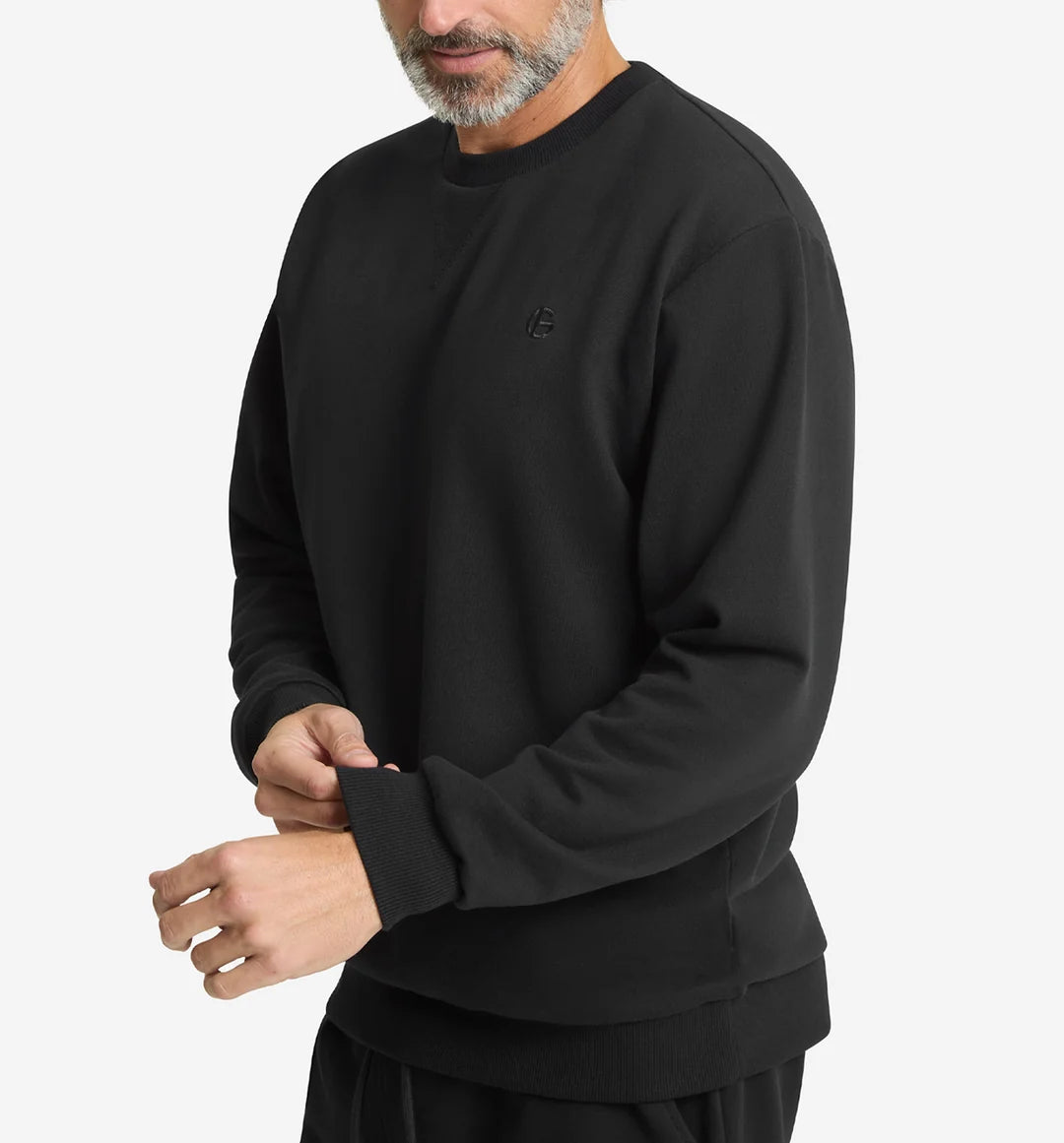 Goodlife Men's Black Crew Neck Sweatshirt- Medium