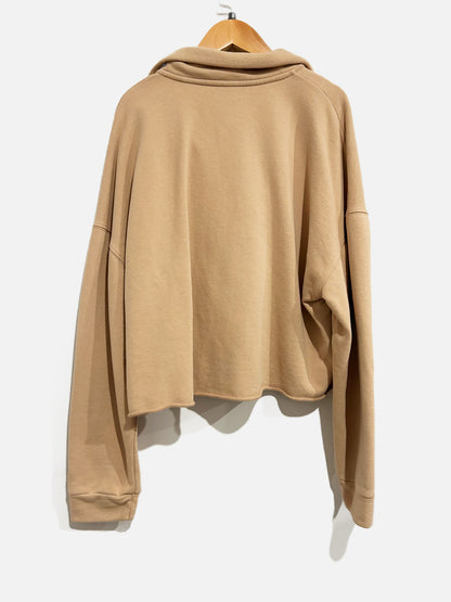 Vuori Sedona Polo Long Sleeve Pullover in Coconut - Medium