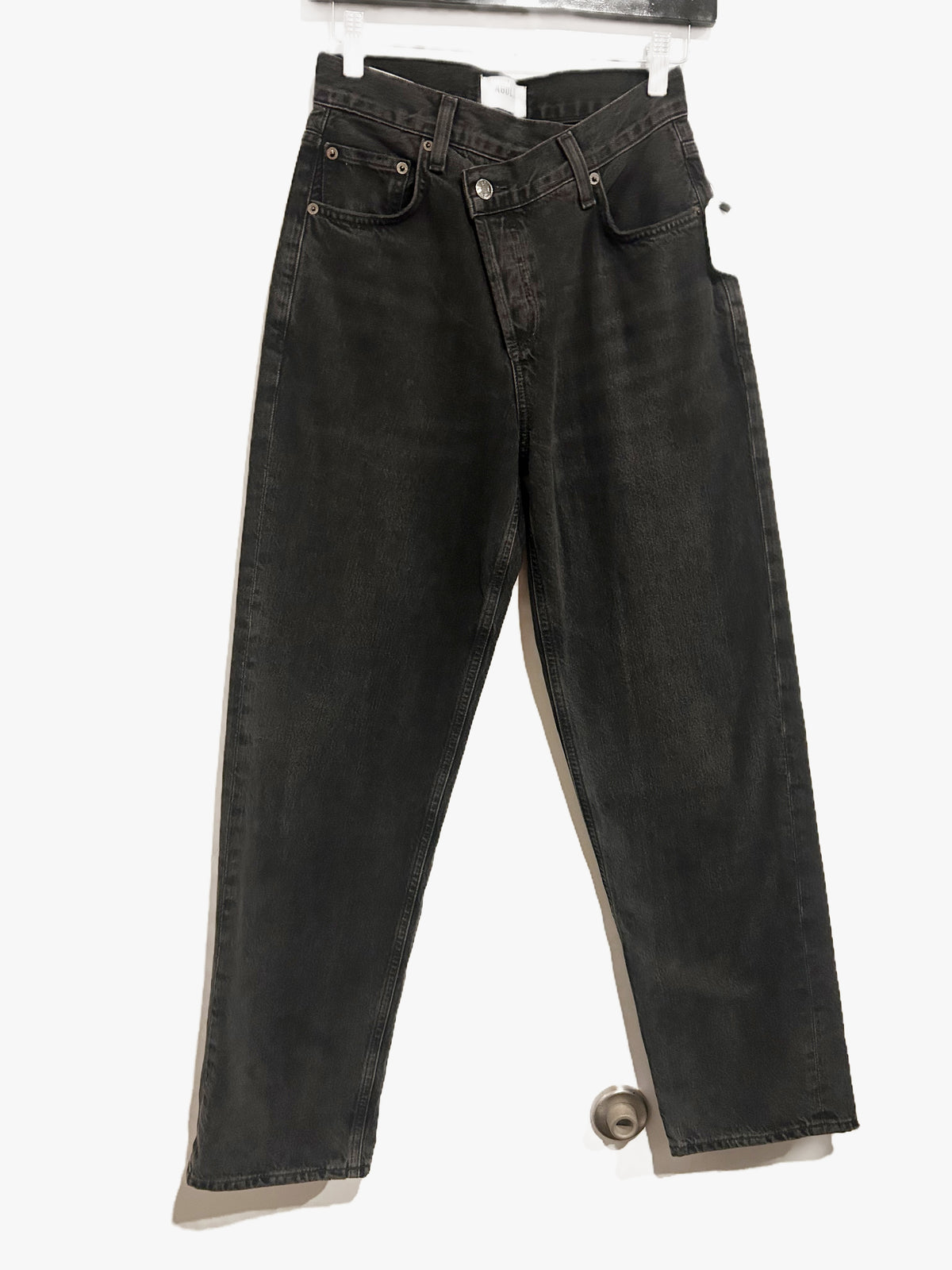 Agolde Black Criss Cross Straight Leg Jean - 23