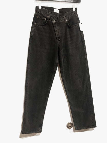 Agolde Black Criss Cross Straight Leg Jean - 23