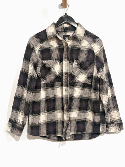 Rip Curl Count Flannel Shirt in Washed Black - Small